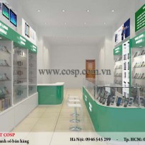 Thiết kế nội thất shop điện thoại - Anh Long - Bình Đà